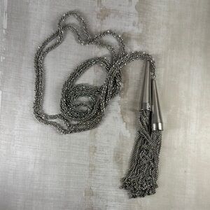 Kendra Scott Phara Elegant Silver Tassel Necklace